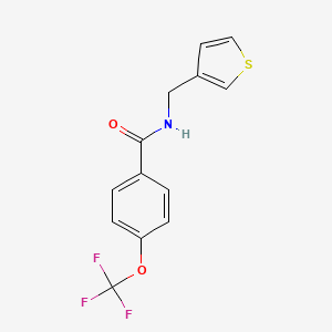 molecular formula C13H10F3NO2S B2384682 N-(thiophen-3-ylmethyl)-4-(trifluoromethoxy)benzamide CAS No. 1396858-36-8