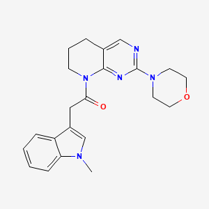 molecular formula C22H25N5O2 B2384683 2-(1-methyl-1H-indol-3-yl)-1-(2-morpholino-6,7-dihydropyrido[2,3-d]pyrimidin-8(5H)-yl)ethan-1-one CAS No. 2194907-13-4