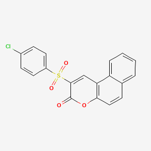 molecular formula C19H11ClO4S B2384690 2-(4-Chlorophenyl)sulfonylbenzo[f]chromen-3-one CAS No. 861353-00-6