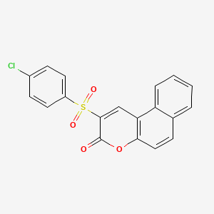 molecular formula C19H11ClO4S B2384690 2-(4-氯苯基)磺酰基苯并[f]色烯-3-酮 CAS No. 861353-00-6