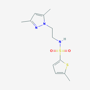 N-(2-(3,5-dimethyl-1H-pyrazol-1-yl)ethyl)-5-methylthiophene-2-sulfonamide
