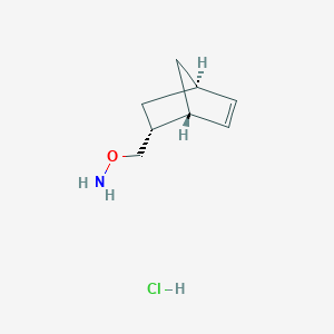 molecular formula C8H14ClNO B2384699 O-[[(1R,2R,4R)-2-Bicyclo[2.2.1]hept-5-enyl]methyl]hydroxylamine;hydrochloride CAS No. 2567488-92-8