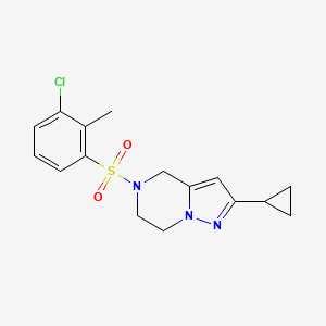 5-((3-Chloro-2-methylphenyl)sulfonyl)-2-cyclopropyl-4,5,6,7-tetrahydropyrazolo[1,5-a]pyrazine