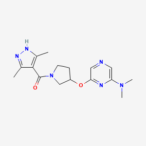 (3,5-dimethyl-1H-pyrazol-4-yl)(3-((6-(dimethylamino)pyrazin-2-yl)oxy)pyrrolidin-1-yl)methanone