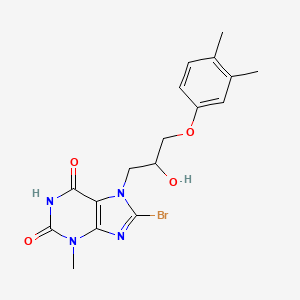 8-Bromo-7-[3-(3,4-dimethylphenoxy)-2-hydroxypropyl]-3-methylpurine-2,6-dione