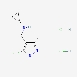 N-((5-Chloro-1,3-dimethyl-1H-pyrazol-4-yl)methyl)cyclopropanamine dihydrochloride