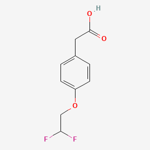 molecular formula C10H10F2O3 B2384732 2-[4-(2,2-Difluoroethoxy)phenyl]acetic acid CAS No. 937602-66-9