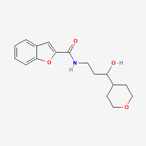 N-[3-hydroxy-3-(oxan-4-yl)propyl]-1-benzofuran-2-carboxamide