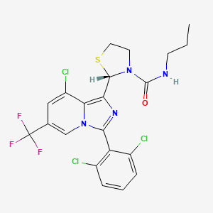 (2S)-2-[8-chloro-3-(2,6-dichlorophenyl)-6-(trifluoromethyl)imidazo[1,5-a]pyridin-1-yl]-N-propyl-1,3-thiazolidine-3-carboxamide