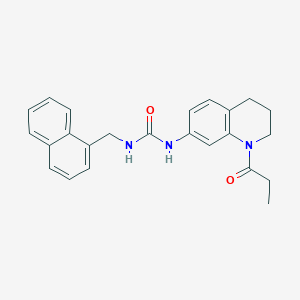 molecular formula C24H25N3O2 B2384745 1-(Naphthalen-1-ylmethyl)-3-(1-propionyl-1,2,3,4-tetrahydroquinolin-7-yl)urea CAS No. 1203071-80-0