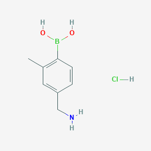 molecular formula C8H13BClNO2 B2384762 [4-(AMinomethyl)-2-methylphenyl]boronic acid hydrochloride CAS No. 2377608-10-9