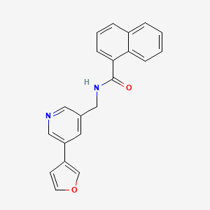molecular formula C21H16N2O2 B2384767 N-((5-(furan-3-yl)pyridin-3-yl)methyl)-1-naphthamide CAS No. 2034314-15-1