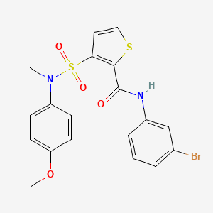 molecular formula C19H17BrN2O4S2 B2384772 N-(3-bromophenyl)-3-[(4-methoxyphenyl)(methyl)sulfamoyl]thiophene-2-carboxamide CAS No. 1207003-74-4
