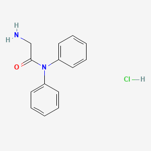 molecular formula C14H15ClN2O B2384778 2-amino-N,N-diphenylacetamide hydrochloride CAS No. 107776-85-2; 132139-28-7