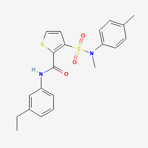 molecular formula C21H22N2O3S2 B2384781 N-(3-ethylphenyl)-3-[methyl(4-methylphenyl)sulfamoyl]thiophene-2-carboxamide CAS No. 1207024-45-0