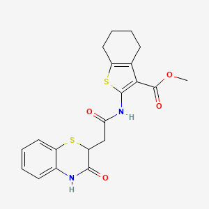 methyl 2-[[2-(3-oxo-4H-1,4-benzothiazin-2-yl)acetyl]amino]-4,5,6,7-tetrahydro-1-benzothiophene-3-carboxylate