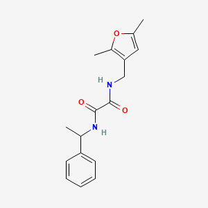 N1-((2,5-dimethylfuran-3-yl)methyl)-N2-(1-phenylethyl)oxalamide