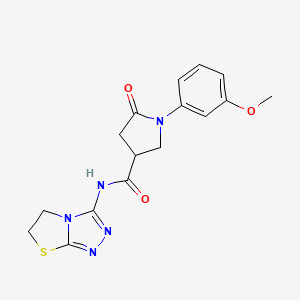 N-(5,6-dihydrothiazolo[2,3-c][1,2,4]triazol-3-yl)-1-(3-methoxyphenyl)-5-oxopyrrolidine-3-carboxamide