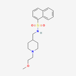 molecular formula C19H26N2O3S B2384825 N-((1-(2-methoxyethyl)piperidin-4-yl)methyl)naphthalene-1-sulfonamide CAS No. 953258-96-3