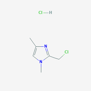 molecular formula C6H10Cl2N2 B2384849 2-(Chloromethyl)-1,4-dimethylimidazole;hydrochloride CAS No. 2248318-41-2