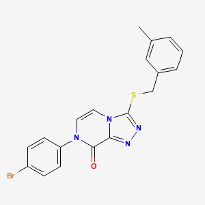 molecular formula C19H15BrN4OS B2384859 7-(4-bromophenyl)-3-((3-methylbenzyl)thio)-[1,2,4]triazolo[4,3-a]pyrazin-8(7H)-one CAS No. 1242879-25-9