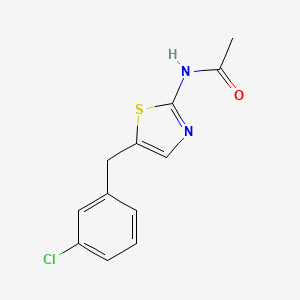 molecular formula C12H11ClN2OS B2384860 N-[5-(3-chlorobenzyl)-1,3-thiazol-2-yl]acetamide CAS No. 304895-10-1