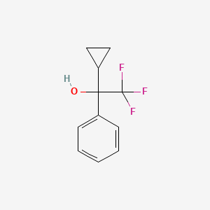 molecular formula C11H11F3O B2384864 1-Cyclopropyl-2,2,2-trifluoro-1-phenylethan-1-ol CAS No. 13082-34-3