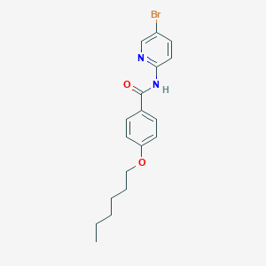 molecular formula C18H21BrN2O2 B2384882 N-(5-bromopyridin-2-yl)-4-(hexyloxy)benzamide CAS No. 147358-06-3