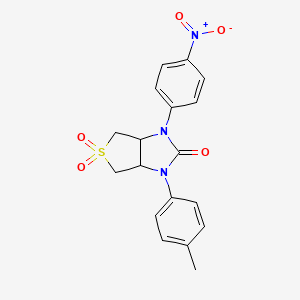 1-(4-nitrophenyl)-3-(p-tolyl)tetrahydro-1H-thieno[3,4-d]imidazol-2(3H)-one 5,5-dioxide
