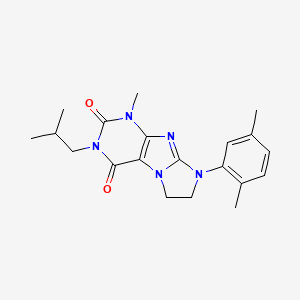8-(2,5-Dimethylphenyl)-1-methyl-3-(2-methylpropyl)-1,3,5-trihydroimidazolidino [1,2-h]purine-2,4-dione