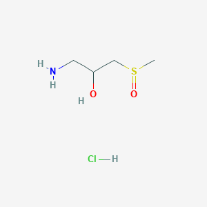 molecular formula C4H12ClNO2S B2384891 1-Amino-3-(methylsulfinyl)propan-2-ol hydrochloride CAS No. 2126178-02-5