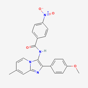 B2384909 N-[2-(4-methoxyphenyl)-7-methylimidazo[1,2-a]pyridin-3-yl]-4-nitrobenzamide CAS No. 850931-49-6