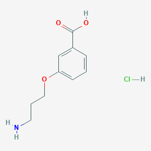 B2384912 3-(3-Aminopropoxy)benzoic acid;hydrochloride CAS No. 2411263-95-9