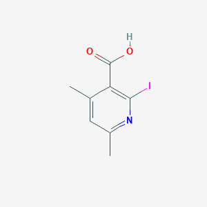 molecular formula C8H8INO2 B2384936 2-碘-4,6-二甲基吡啶-3-羧酸 CAS No. 2378806-52-9