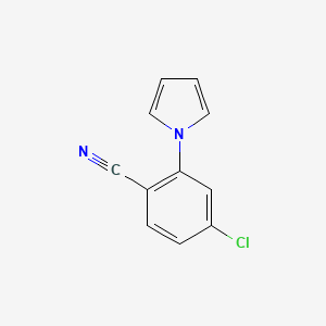 molecular formula C11H7ClN2 B2384944 4-chloro-2-(1H-pyrrol-1-yl)benzonitrile CAS No. 862595-50-4