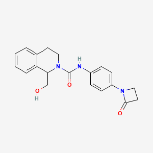 molecular formula C20H21N3O3 B2384951 1-(Hydroxymethyl)-N-[4-(2-oxoazetidin-1-yl)phenyl]-3,4-dihydro-1H-isoquinoline-2-carboxamide CAS No. 1952033-33-8