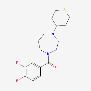 molecular formula C17H22F2N2OS B2384980 (3,4-Difluorophenyl)-[4-(thian-4-yl)-1,4-diazepan-1-yl]methanone CAS No. 2320824-24-4