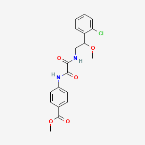 molecular formula C19H19ClN2O5 B2384990 Methyl 4-(2-((2-(2-chlorophenyl)-2-methoxyethyl)amino)-2-oxoacetamido)benzoate CAS No. 1795472-62-6