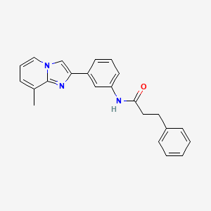molecular formula C23H21N3O B2384993 N-(3-(8-甲基咪唑并[1,2-a]吡啶-2-基)苯基)-3-苯基丙酰胺 CAS No. 833441-59-1