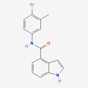 molecular formula C16H13BrN2O B2384997 N-(4-bromo-3-methylphenyl)-1H-indole-4-carboxamide CAS No. 1096886-61-1