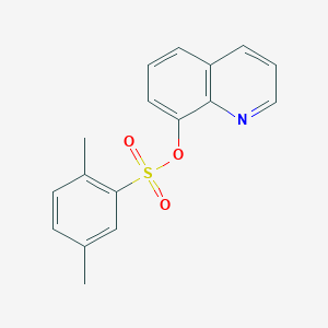molecular formula C17H15NO3S B2385000 Quinolin-8-yl 2,5-dimethylbenzenesulfonate CAS No. 313250-87-2