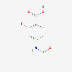 molecular formula C9H8FNO3 B2385015 4-Acetamido-2-fluorobenzoic acid CAS No. 364-84-1