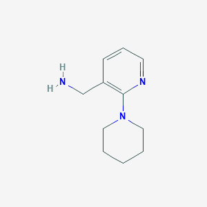 molecular formula C11H17N3 B2385019 [2-(1-Piperidinyl)-3-pyridinyl]methanamine CAS No. 953903-71-4