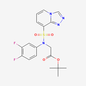 molecular formula C18H18F2N4O4S B2385041 N-[1-(5-azepan-1-yl-1,3,4-oxadiazol-2-yl)-2-phenylethyl]-2,5-dimethylbenzamide CAS No. 1251594-62-3