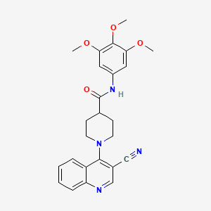 molecular formula C25H26N4O4 B2385045 N-(2,5-dimethylphenyl)-2-({4-methyl-5-[3-(4-methylphenyl)-1,2,4-oxadiazol-5-yl]-4H-1,2,4-triazol-3-yl}thio)acetamide CAS No. 1207018-28-7