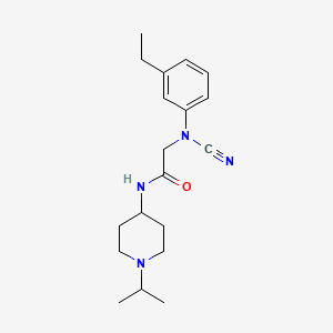 molecular formula C19H28N4O B2385059 2-[cyano(3-ethylphenyl)amino]-N-[1-(propan-2-yl)piperidin-4-yl]acetamide CAS No. 1445201-35-3