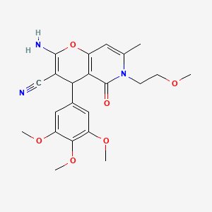 2-amino-6-(2-methoxyethyl)-7-methyl-5-oxo-4-(3,4,5-trimethoxyphenyl)-5,6-dihydro-4H-pyrano[3,2-c]pyridine-3-carbonitrile