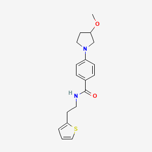 4-(3-methoxypyrrolidin-1-yl)-N-(2-(thiophen-2-yl)ethyl)benzamide