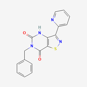 6-benzyl-3-(pyridin-2-yl)[1,2]thiazolo[4,5-d]pyrimidine-5,7(4H,6H)-dione
