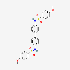 4-methoxy-N-[4-[4-[(4-methoxyphenyl)sulfonylamino]phenyl]phenyl]benzenesulfonamide